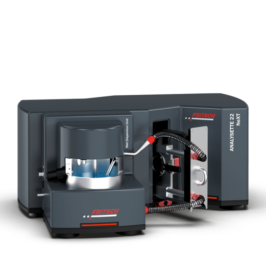 Fritsch Laser Particle Sizer ANALYSETTE 22 with measuring cell pulled out