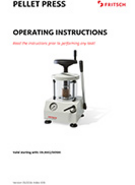 Operating manual Pellet Press