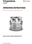 Operating manual EASY-GTM - Gas pressure and temperature measuring system for Planetary Mill P-5 premium